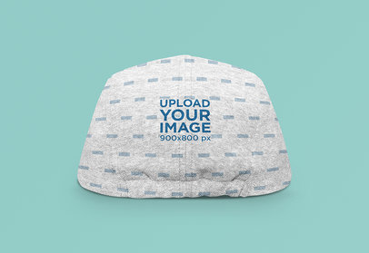 Mockup of the Back View of a Sublimated Fitted Hat 3038-el1