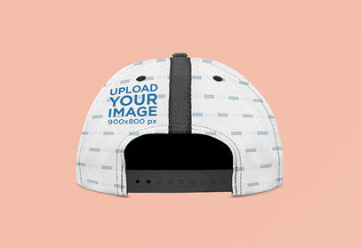 Back-View Mockup of a Sublimated Snapback Hat 3044-el1
