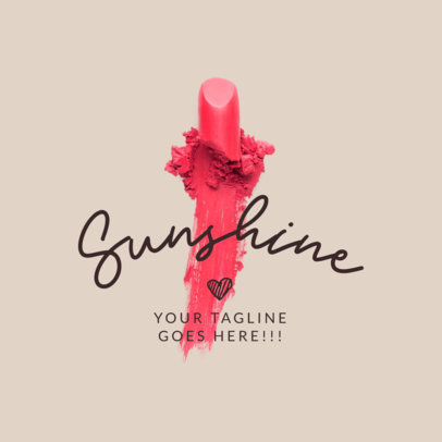 Beauty Logo Maker Featuring Makeup Textures