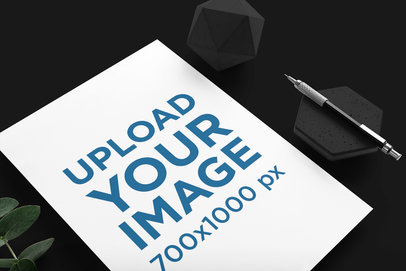 Letterhead Mockup Featuring a Minimalistic Setting