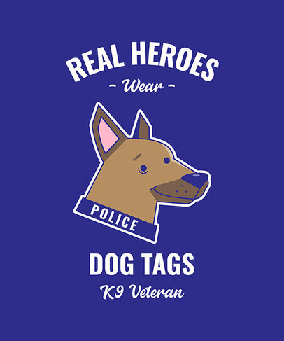 T-Shirt Design Maker Featuring K9 Dog Illustrations