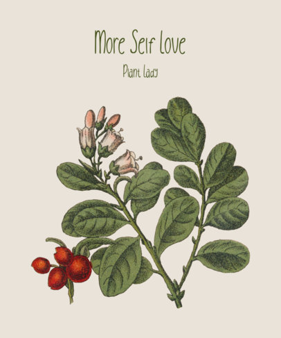 Botanical T-Shirt Design Generator With Illustrated Plants and Flowers 
