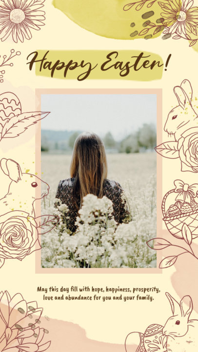 Easter Instagram Story Maker Featuring a Picture Frame