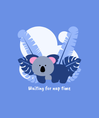 Kids T-Shirt Design Creator with a Baby Koala Illustration