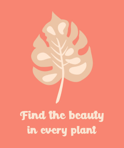 T-Shirt Design Generator Featuring Plant Leaves