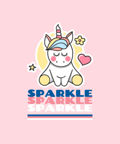 Kids T-Shirt Design Maker with a Cute Unicorn Graphic 