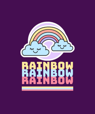 T-Shirt Design Generator Featuring a Happy Rainbow 421b-el1