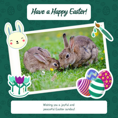 Instagram Post Creator with Cute Easter Icons