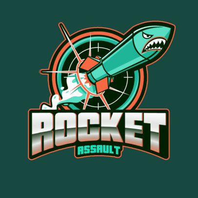Logo Creator for a Battle Royale Team with a Rocket Graphic 3019g