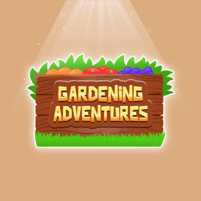 App Gaming Logo Maker with a Fruit Garden Theme