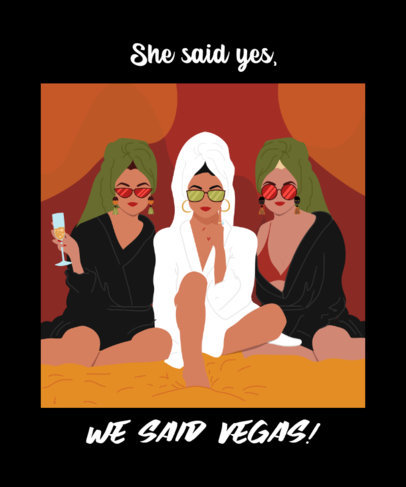 T-Shirt Design Maker with the Illustration of a Bachelorette Trip