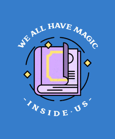 T-Shirt Design Generator Featuring a Magic Quote