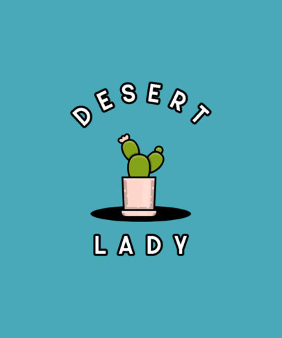 T-Shirt Design Creator with a Cactus Pot Icon