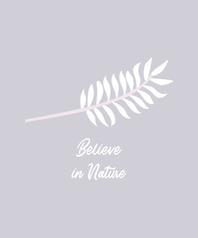 T-Shirt Design Generator Featuring a Leaf Icon