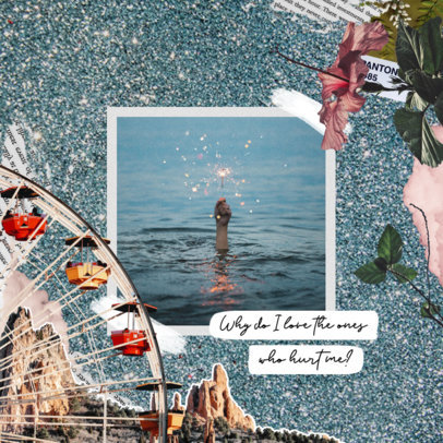 Instagram Post Maker Featuring a Scrapbook Design