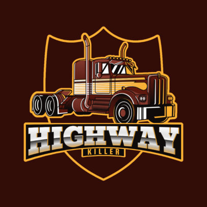 Trucking Company Logo Template with Earthy Colors