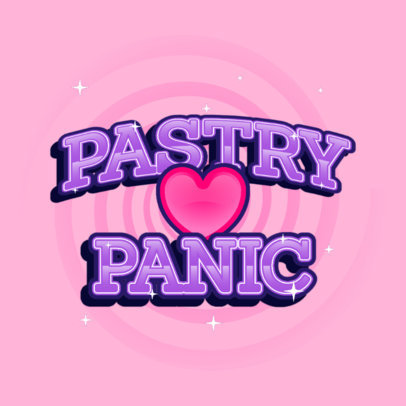 Mobile Gaming Logo Generator Featuring a Sparkly Design