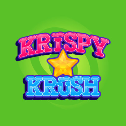 Logo Maker for a Mobile Game Featuring a Star-Shaped Gem