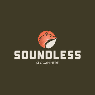 Abstract Logo Template with a Fox Graphic