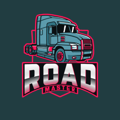 Illustrated Logo Maker Featuring a Big Truck