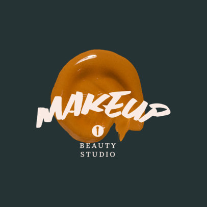 Beauty Studio Logo Maker with a Makeup Texture Graphic