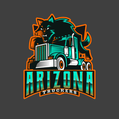 Trucking Company Logo Maker with an Aggressive Fox Graphic