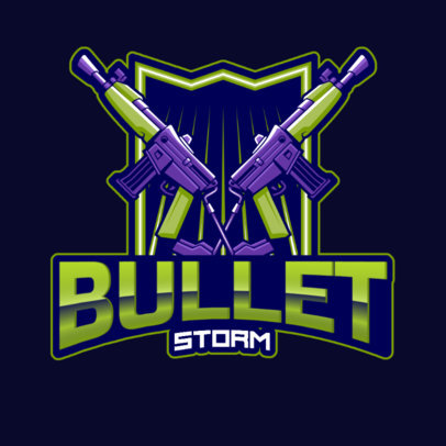 Gaming Logo Generator with Assault Rifle Graphics