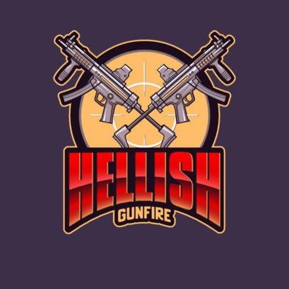 Logo Maker for Gamers with Machine Gun Graphics