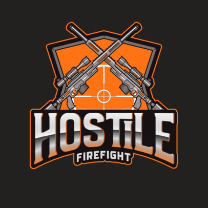 Online Logo Maker for Gamers with Sniper Rifle Illustrations