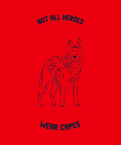 T-Shirt Design Creator with a Hero Dog