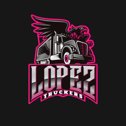 Logo Maker for a Trucking Company with an Eagle Graphic