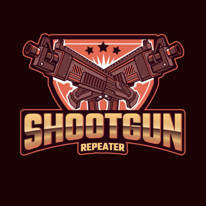 Logo Generator with the Illustration of an Automatic Rifle
