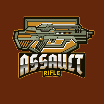 Logo Creator Featuring a Video-Game Assault Rifle