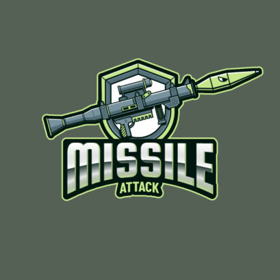 Gaming Logo Maker Featuring a Powerful Rocket Launcher