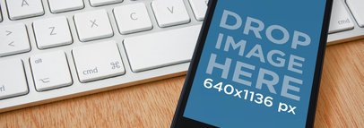 Black iPhone Office Keyboard Perspective Wide