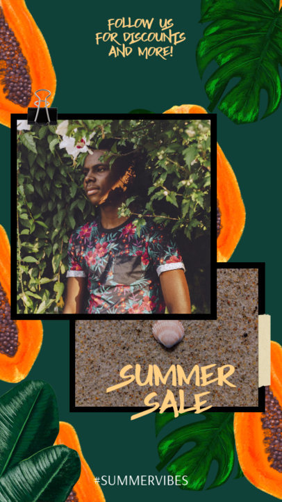 Instagram Story Maker for a Summer Sale with Papaya Graphics