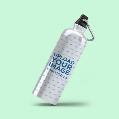 Aluminum Bottle Mockup with a Customizable Background