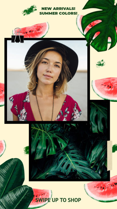 Instagram Story Template with Watermelon Graphics