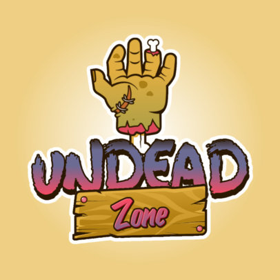 Mobile Gaming Logo Maker Featuring Cartoonish Zombie Graphics