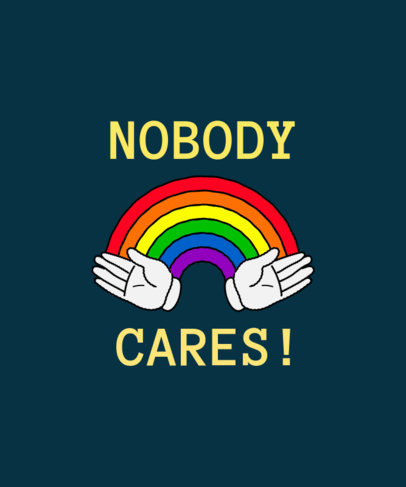 Sarcastic T-Shirt Design Generator with a Rainbow Graphic 2336b