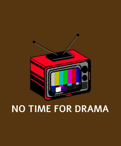 Sarcastic T-Shirt Design Maker Featuring a Vintage Television 2336d