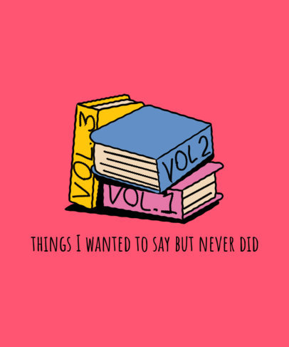 Ironic Doodled T-Shirt Design Template 