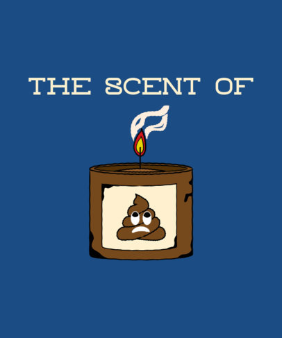 Sarcastic T-Shirt Design Featuring a Candle