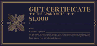 Design Template for a Fancy Gift Certificate