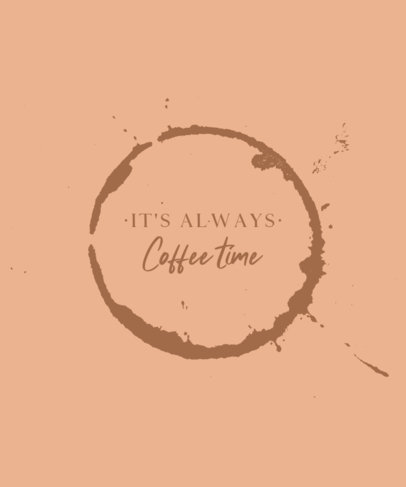 T-Shirt Design Creator Featuring a Clever Coffee Quote