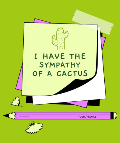 T-Shirt Design Featuring a Sardonic Note