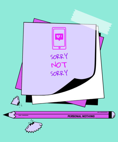 T-Shirt Design Creator with a Cynical Quote and an Illustrated Graphic