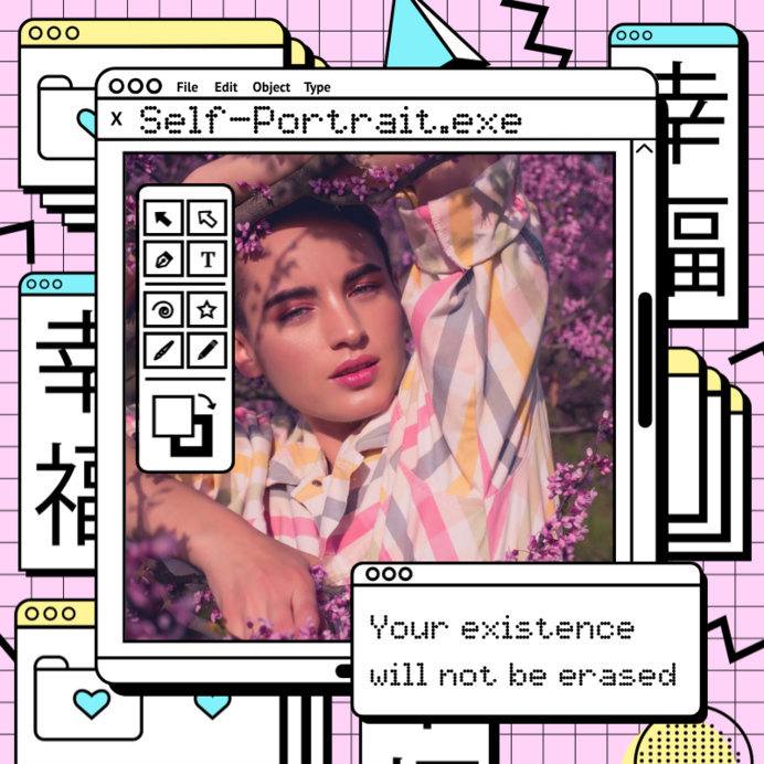 Instagram Post Maker Inspired in Retro Computer Interfaces