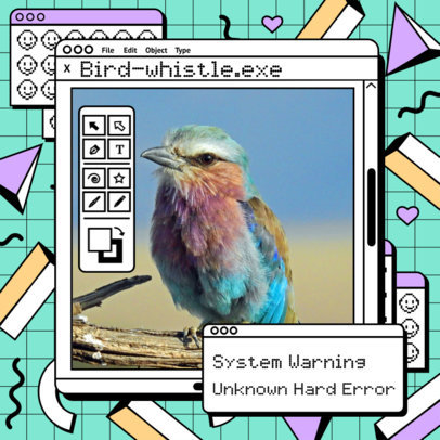 Instagram Post Maker with Retro-Tech Picture Frames