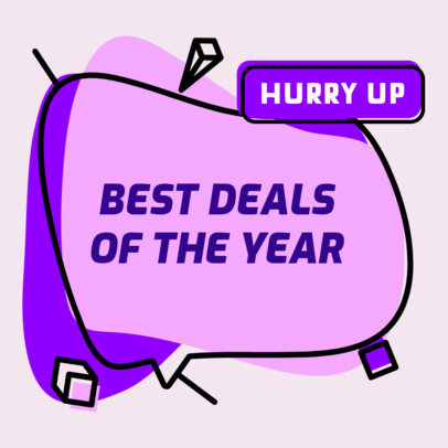 Colorful Sticker Design Template for Special Deals